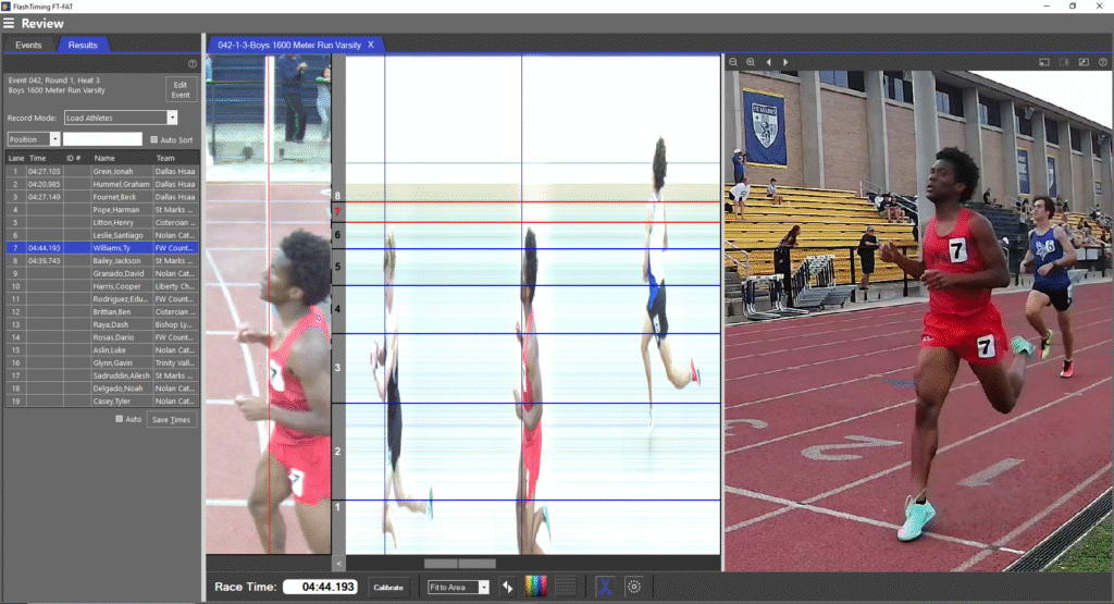 Runners at track with FT-ID in docked mode.